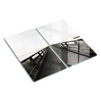 Planche à découper en verre Jetée en bois au-dessus de l'eau