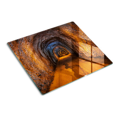 Planche à découper verre Tunnel dans la grotte avec éclairage