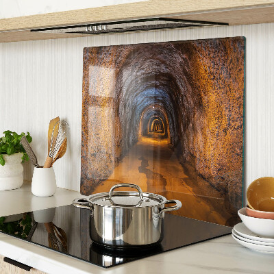 Planche à découper verre Tunnel dans la grotte avec éclairage