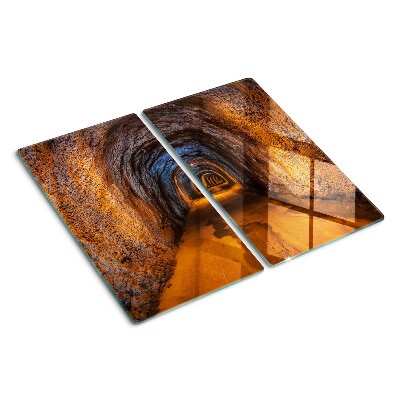 Planche à découper verre Tunnel dans la grotte avec éclairage