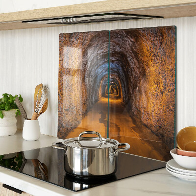 Planche à découper verre Tunnel dans la grotte avec éclairage