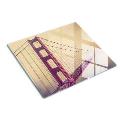 Planche à découper verre Pont du Golden Gate d'époque