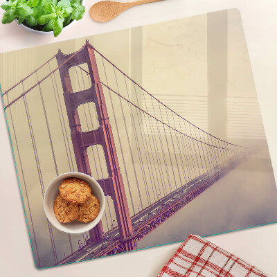 Planche à découper verre Pont du Golden Gate d'époque