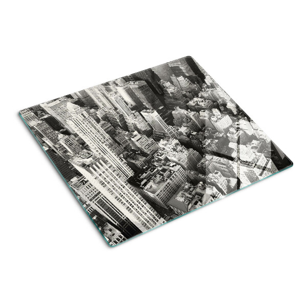 Planche à découper verre Une vue plongeante sur la ville