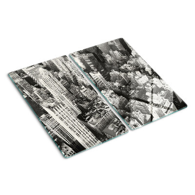 Planche à découper verre Une vue plongeante sur la ville