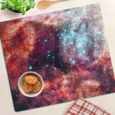 Planche à découper verre Paysage spatial avec des étoiles