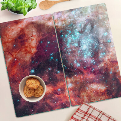 Planche à découper verre Paysage spatial avec des étoiles