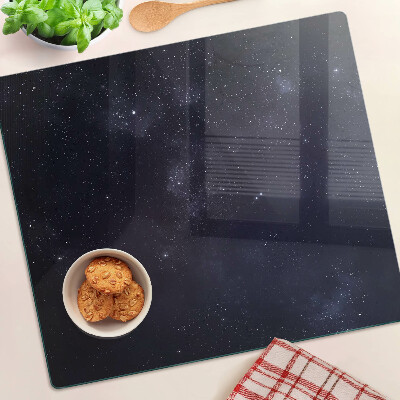 Planche à découper en verre Univers cosmique avec des étoiles