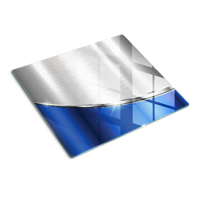 Planche à découper verre Motif métallique avec des accents bleus