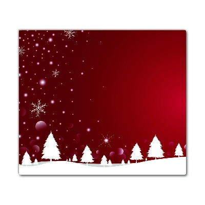 arbre de Noël flocons de neige de Noël rouge