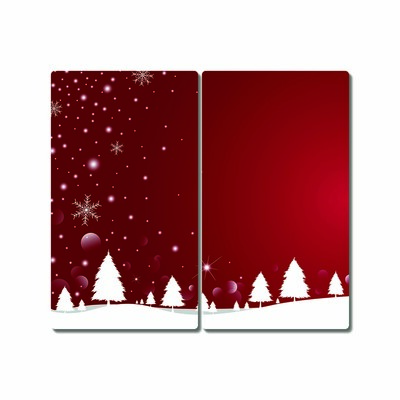 arbre de Noël flocons de neige de Noël rouge