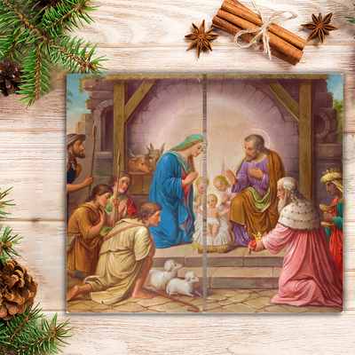 Stable Noël Jésus Multicolore