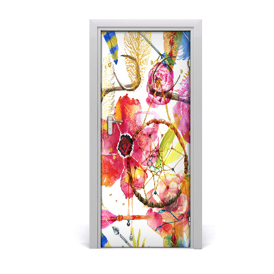 Autocollant de porte Le style de fleurs