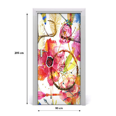 Autocollant de porte Le style de fleurs