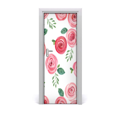 Autocollant de porte Rose rose