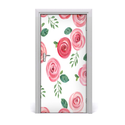 Autocollant de porte Rose rose