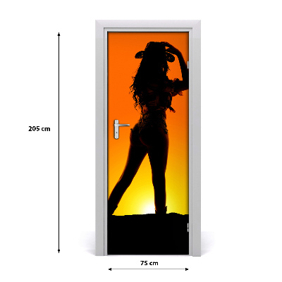 Stickers porte interieur Figure cowgirls