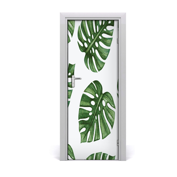 Autocollant de porte Monstera