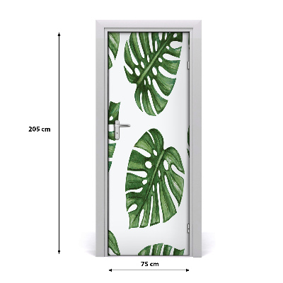 Autocollant de porte Monstera