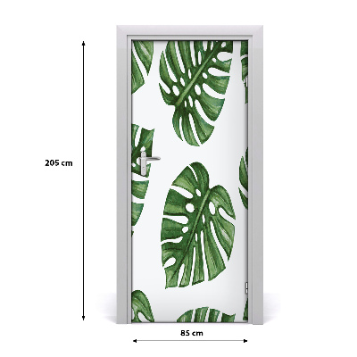 Autocollant de porte Monstera