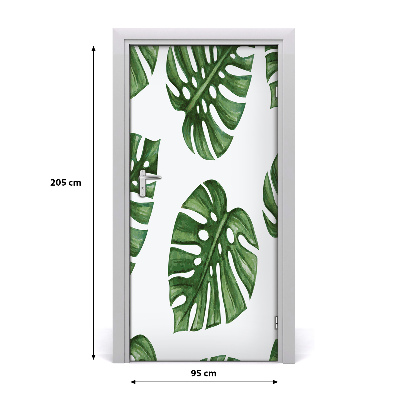 Autocollant de porte Monstera