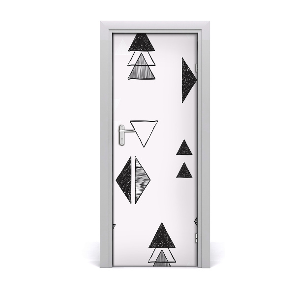 Stickers porte interieur Triangles arrière-plan