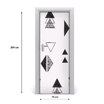 Stickers porte interieur Triangles arrière-plan