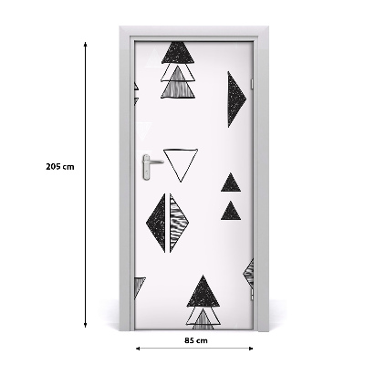 Stickers porte interieur Triangles arrière-plan