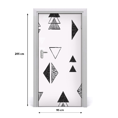 Stickers porte interieur Triangles arrière-plan