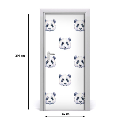 Sticker porte Pandas géants