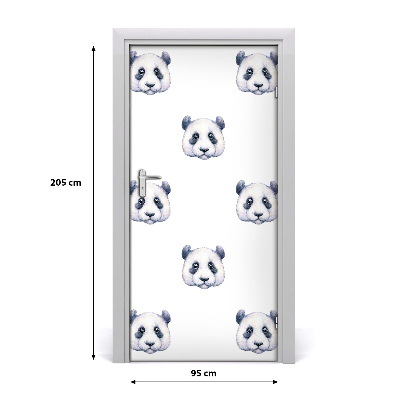 Sticker porte Pandas géants