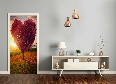 Autocollant de porte Arbre de coeur