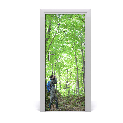 Stickers porte interieur Les gens ornithologue