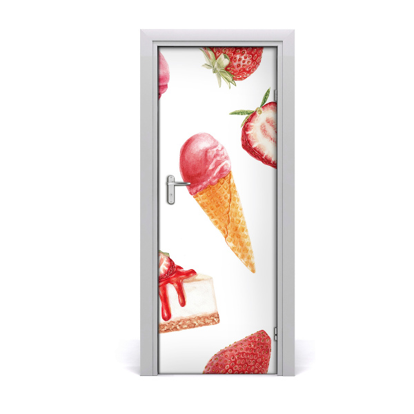 Autocollant de porte Saveur fraise