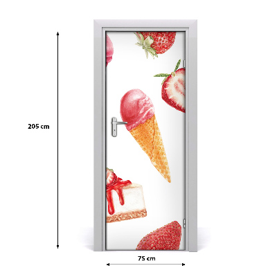 Autocollant de porte Saveur fraise
