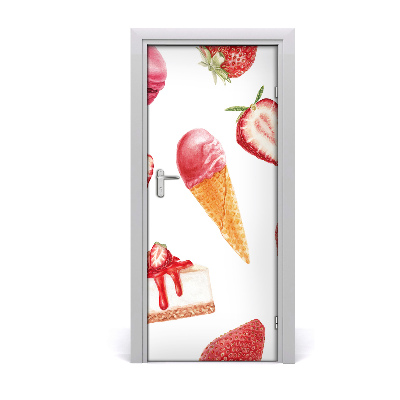 Autocollant de porte Saveur fraise