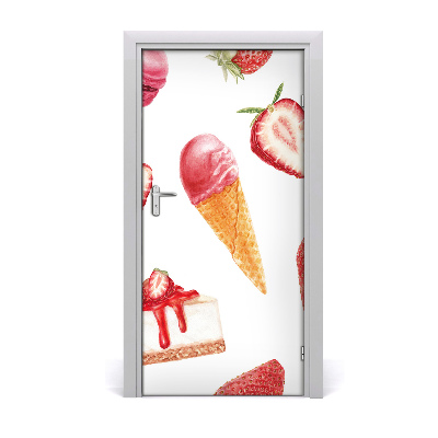 Autocollant de porte Saveur fraise