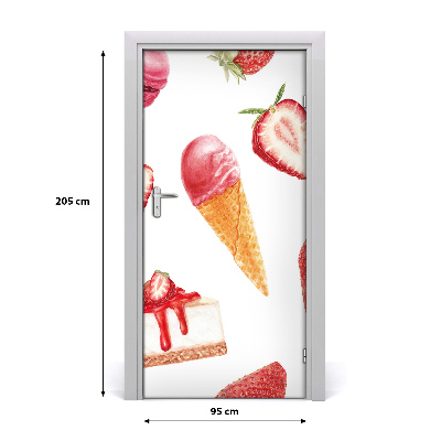 Autocollant de porte Saveur fraise