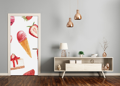 Autocollant de porte Saveur fraise