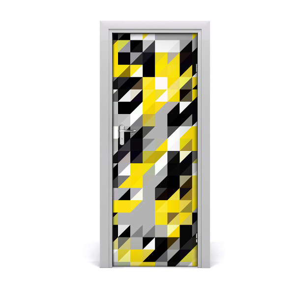 Sticker porte Arrière-plan géométrique