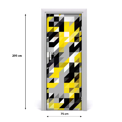 Sticker porte Arrière-plan géométrique