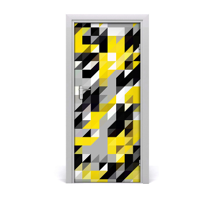 Sticker porte Arrière-plan géométrique