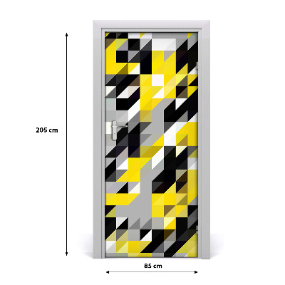 Sticker porte Arrière-plan géométrique