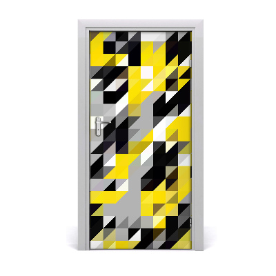 Sticker porte Arrière-plan géométrique