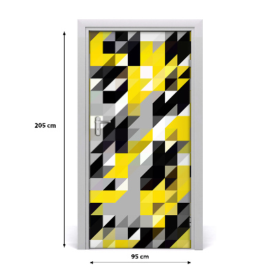 Sticker porte Arrière-plan géométrique