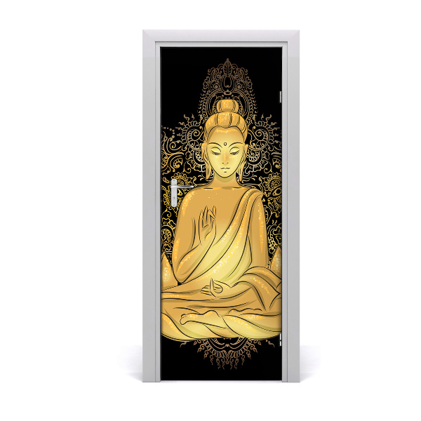 Sticker porte Bouddha mandala