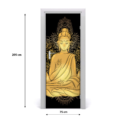 Sticker porte Bouddha mandala