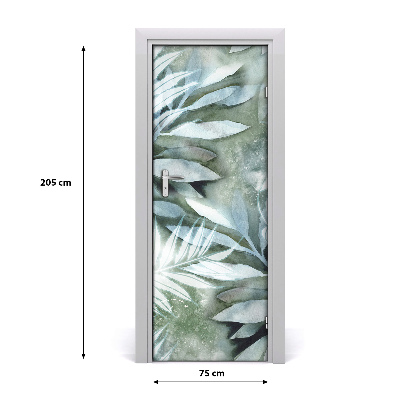 Autocollant de porte Feuilles