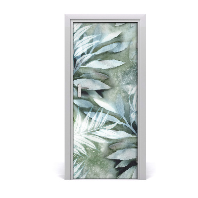 Autocollant de porte Feuilles