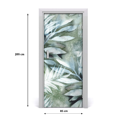 Autocollant de porte Feuilles